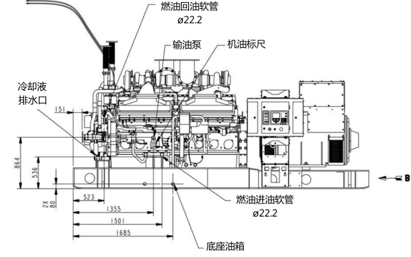 康明斯發(fā)電機(jī)組進(jìn)回油管位置圖.png