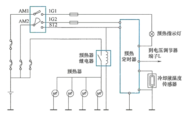 預熱器可變延時型電路-柴油發電機組.png