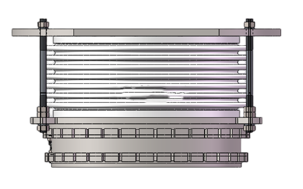 波紋管膨脹節裝配主視圖-柴油發電機組.png