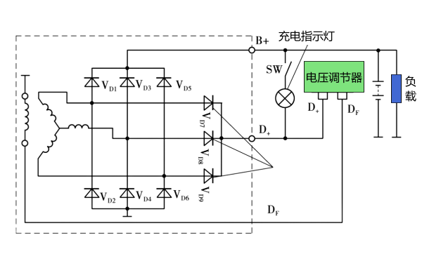 九管硅整流發電機電路圖.png