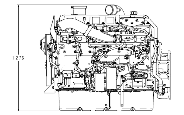 QSZ13-G2東風(fēng)康明斯柴油發(fā)動機外形側(cè)視圖.png