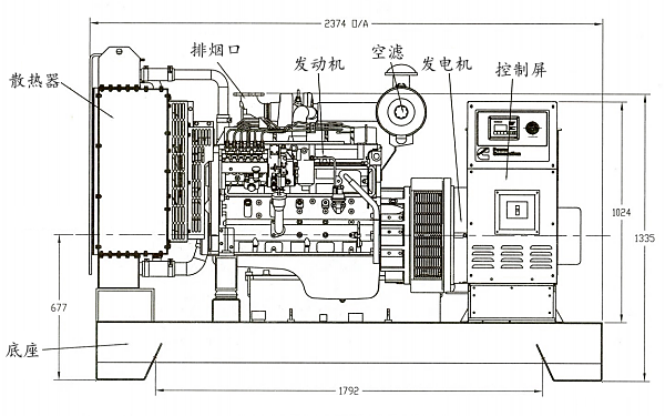 C100D5康明斯發電機組外觀側視圖.png