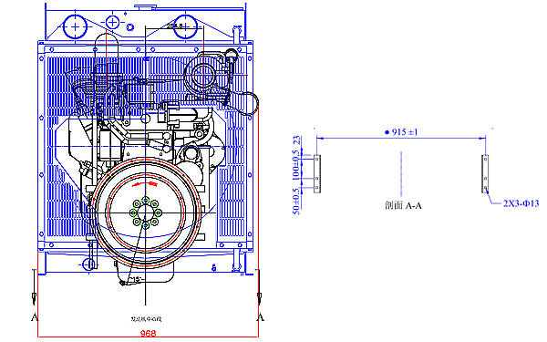 6CTAA8.3-G2東風康明斯發動機外形尺寸后視圖.png