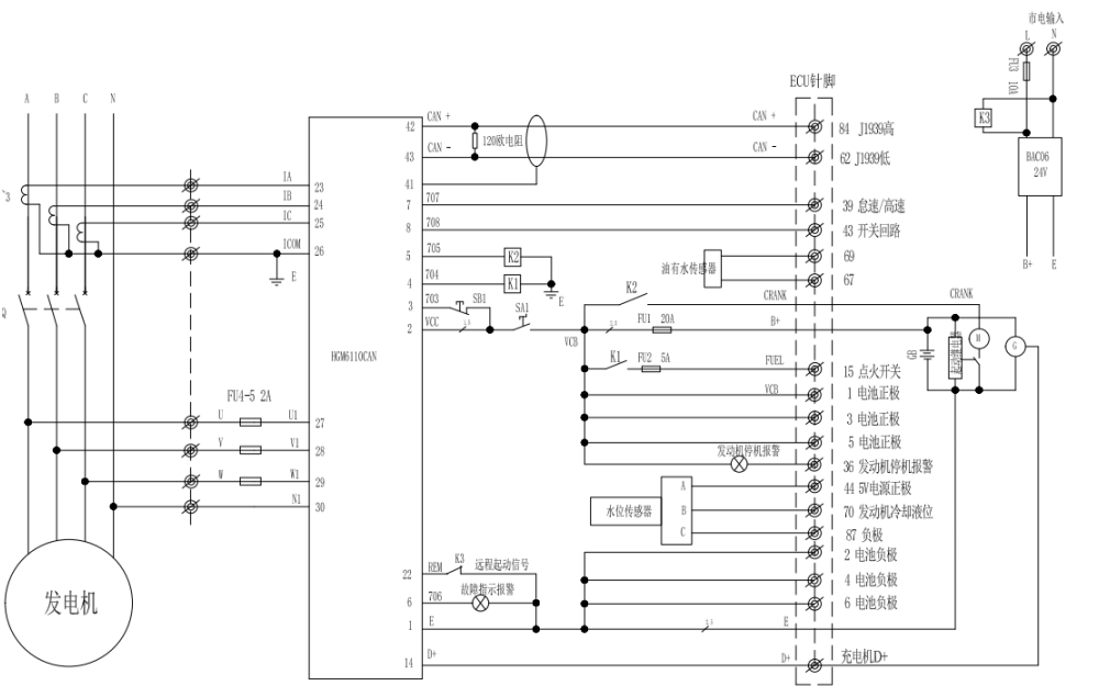 控制面板內(nèi)部接線(xiàn)圖-QSB3.9,QSB5.9,QSZ13-G10電噴柴油發(fā)電機(jī)組.png