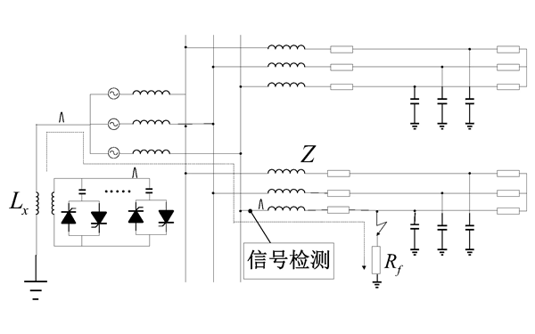 中性點經消弧線圈接地電路圖-柴油發電機組.png