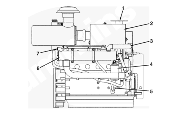 6BTA5.9康明斯發動機排氣側視圖.png