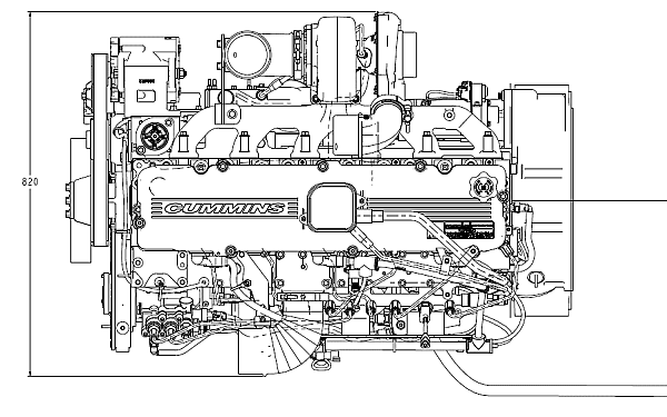 QSL8.9-G30東風康明斯發動機外形尺寸平面圖.png