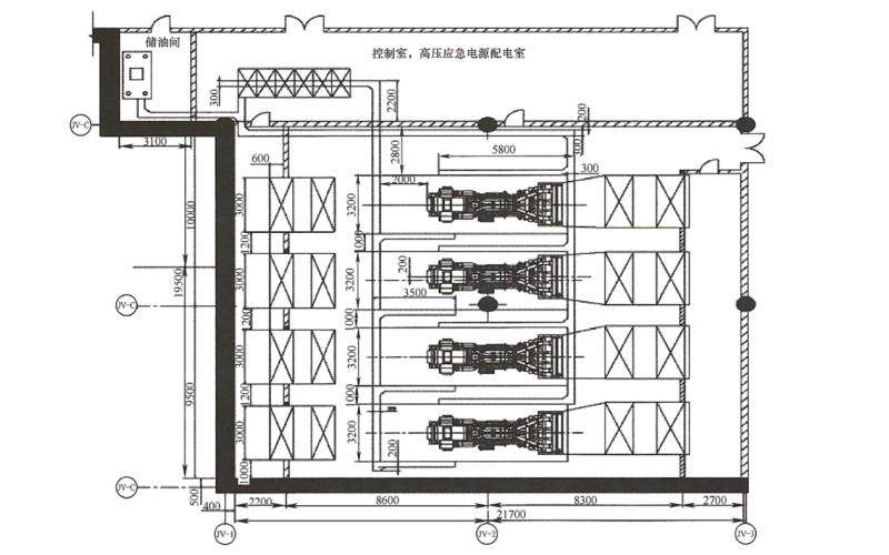 機(jī)場(chǎng)航站樓備用發(fā)電機(jī)房平面布置圖.png