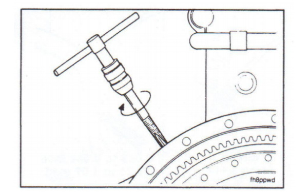 轉(zhuǎn)速傳感器安裝圖步驟五（攻絲）-柴油發(fā)電機組.png