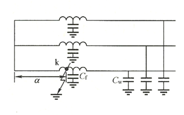 發(fā)電機(jī)定子繞組單相接地時(shí)的電路圖.png