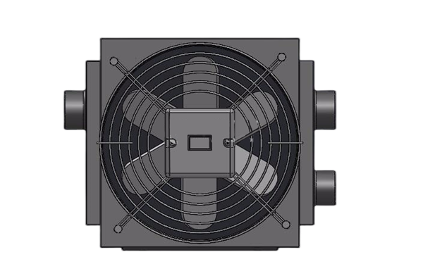 風(fēng)冷式機(jī)油冷卻器模型正視圖-柴油發(fā)電機(jī)組.png