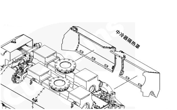 中冷器隔熱罩-QSK60康明斯柴油發電機.png