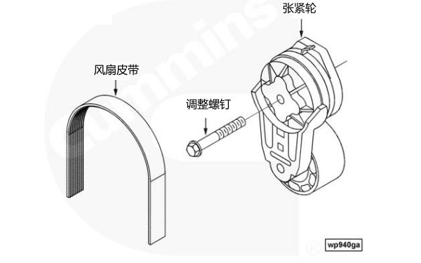 康明斯風(fēng)扇皮帶零件圖.png