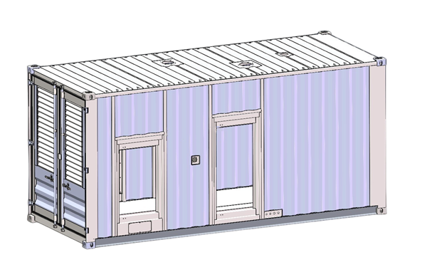 柴油發(fā)電機組集裝箱改裝軸測圖（封閉式）.png