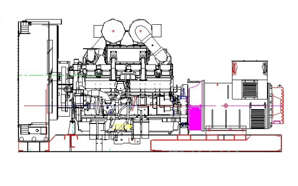 柴油發(fā)電機(jī)組外觀結(jié)構(gòu)圖KTA38-G2A（800KW）.png